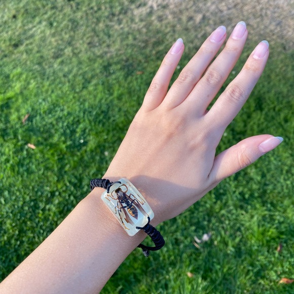 Real Yellow Jacket Wasp Bracelet Gothic - Picture 5 of 9